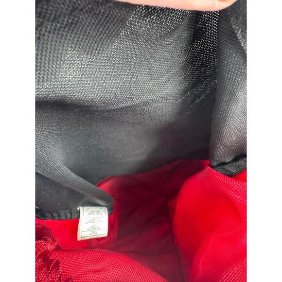 Adidas Red Black Drawstring Bag With Mesh And Zipper Pockets - Picture 3 of 4